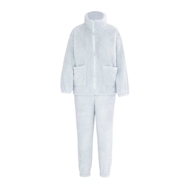 Miso Womens/Ladies Sherpa Fleece Loungewear Set (Blue)