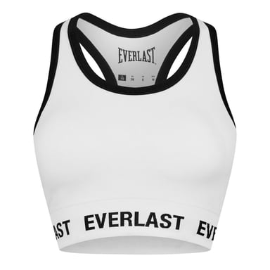 Everlast Womens/Ladies Logo Cropped Sports Bra (White)