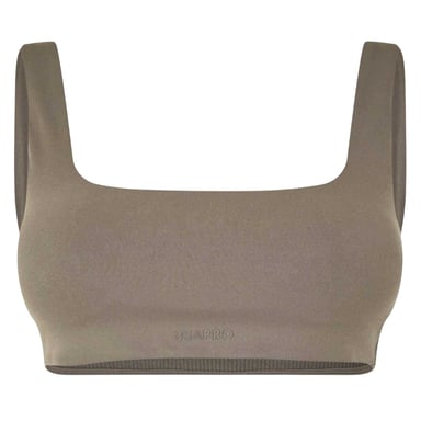 USA Pro Womens/Ladies Square Neck Sports Bra (Ash)