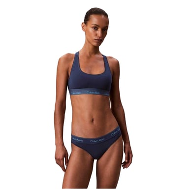 Calvin Klein Womens/Ladies Logo Cotton Blend Bralette (Dark Denim)