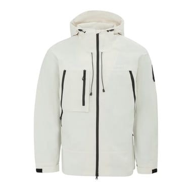 Firetrap Mens Windproof Hooded Windbreaker (White)