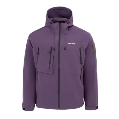 Firetrap Mens Windproof Hooded Windbreaker (Purple)