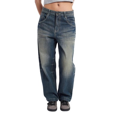 The Ragged Priest Unisex Adult Rag Bleacher Big Denim Baggy Jeans (Blue)