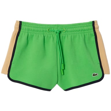 Lacoste Womens/Ladies Cotton Panelled Shorts (Green)