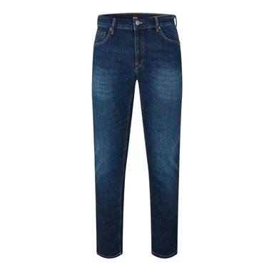 Boss Mens Maine3 Denim Tapered Jeans (Navy)