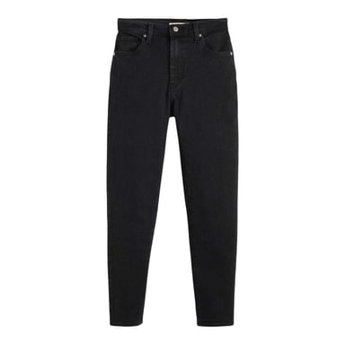 Levis Womens/Ladies Straight Leg Mom Jeans (Black)