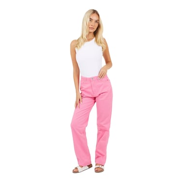 Brave Soul Womens/Ladies Para Mid Rise Straight Leg Jeans (Fuchsia)