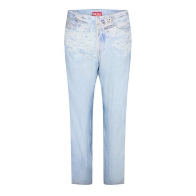Diesel Womens/Ladies P-Sarky 5 Pockets Straight Leg Jeans (Blue Denim)