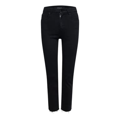 Replay Womens/Ladies Cotton Blend Frayed Edge Slim Jeans (Grey)