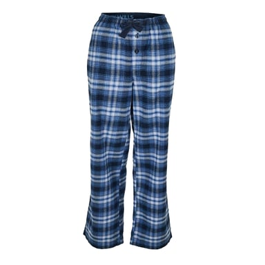 Jack Wills Mens Flannel Plaid Relaxed Fit Pyjama Bottoms (Midnight Navy)