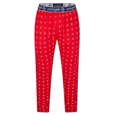 Original Penguin Mens Jersey All Over Logo Pyjama Bottoms (Red)