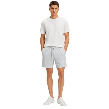 Hugo Mens Waffle Structured Pyjama Shorts (Grey)