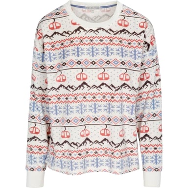 PJ Salvage Womens/Ladies Christmas Fair Isle Top (Off White)