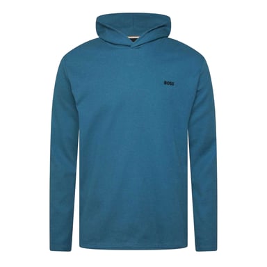 Boss Mens Hooded Long-Sleeved Pyjama Top (Blue)