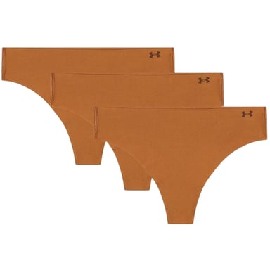 Under Armour Womens/Ladies Plain High Leg Thong (Pack of 3) (Brown)