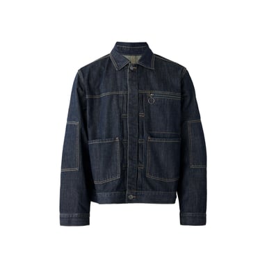 The Ragged Priest Mens Control Relaxed Fit Denim Jacket (Blue)