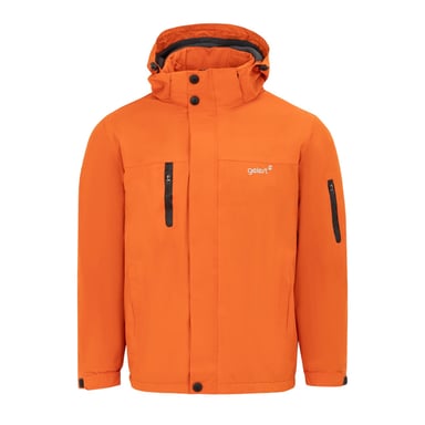 Gelert Mens Solid Hooded Regular Parka (Orange)
