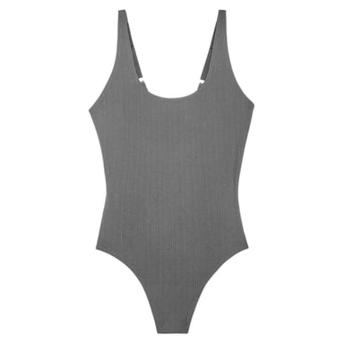 Wolford Womens/Ladies Rib Knit Bodysuit (Smoke)