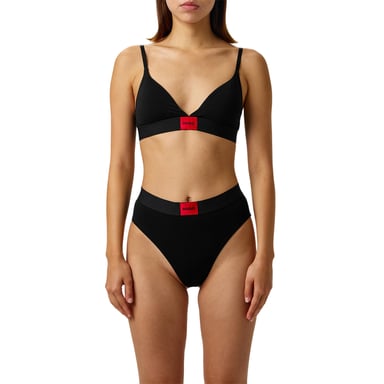 Hugo Womens/Ladies Triangle Cotton Jersey Bra (Black)