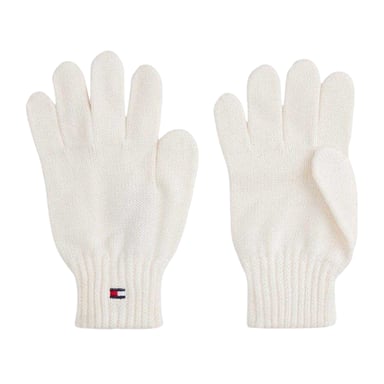 Tommy Hilfiger Childrens/Kids Knitted Flag Logo Gloves (White)