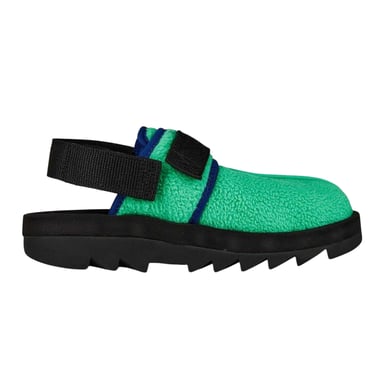 Reebok Womens/Ladies Fleece Chunky Flat Clogs (Green/Cobalt)