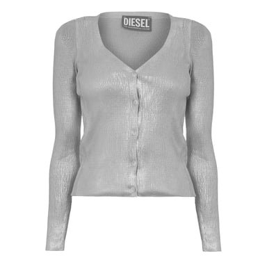 Diesel Womens/Ladies Isotta V Neck Regular Cardigan (Grey)