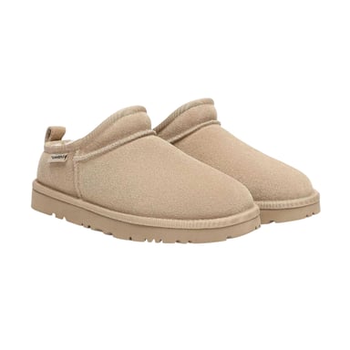 EverAu Womens/Ladies Suede Flat Slipper Boots (Sand)