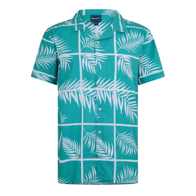 Bench Mens Patterned Tailored Shirt (Sea Green)