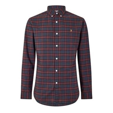 Farah Mens Carway Regular Shirt (Red)
