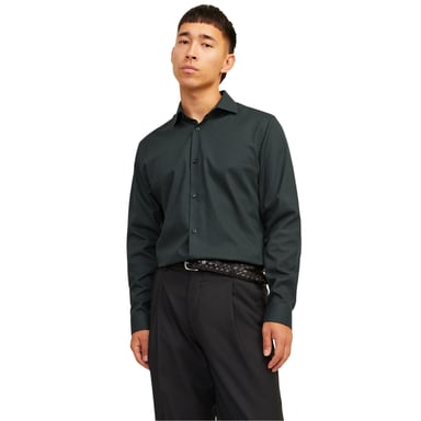 Jack And Jones Mens Parker Slim Long-Sleeved Shirt (Darkest Spruce)