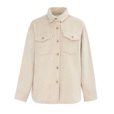 Miso Womens/Ladies Wool Long-Sleeved Shirt (Light Beige)