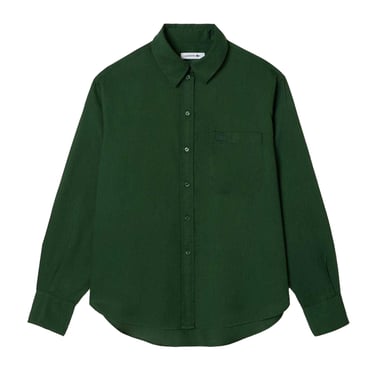 Lacoste Womens/Ladies Lyocell Oversized Shirt (Green)
