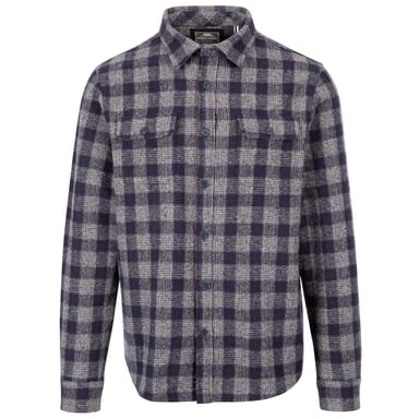 Trespass Mens Portlaw Checked Long-Sleeved Shirt (Grey/Blue)