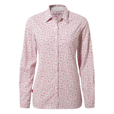 Craghoppers Womens/Ladies Regular Long-Sleeved Shirt (Raspberry)