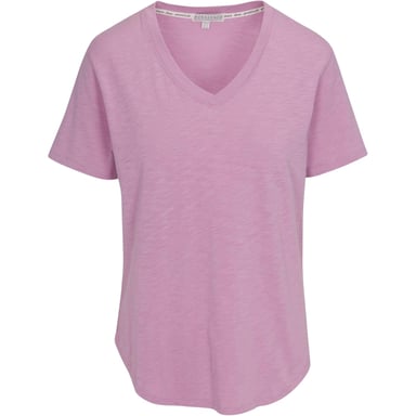 PJ Salvage Womens/Ladies Slub V Neck Short-Sleeved T-Shirt (Lilac)