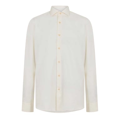 Boss Mens Joe Oxford Spread Collar Long-Sleeved Formal Shirt (White)