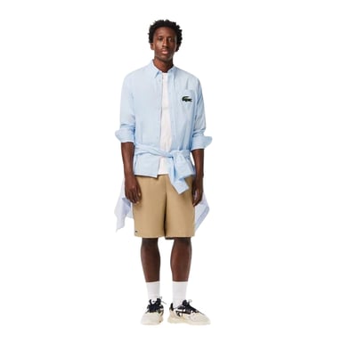 Lacoste Mens Logo Cotton Relaxed Fit Shirt (Light Blue)