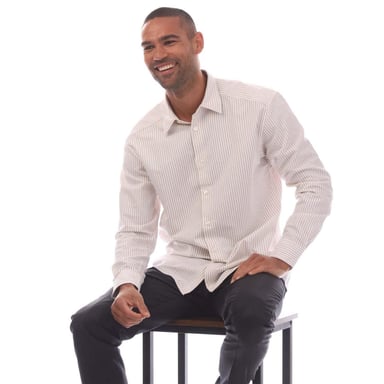 Boss Mens C-Cole Narrow Stripe Shirt (White)