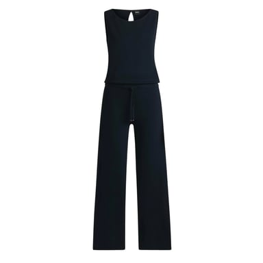 Boss Womens/Ladies Jewel Collared Sleeveless Jumpsuit (Dark Blue)