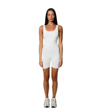Honeyz Womens/Ladies Ribbed Slim Sleeveless Playsuit (White)