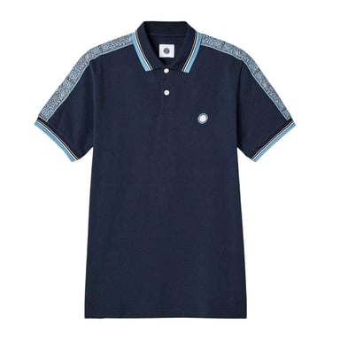 Pretty Green Mens Paisley Regular Polo Shirt (Navy)