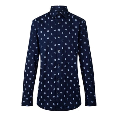 Ted Baker Mens Ditsy Floral Long-Sleeved Shirt (Navy)