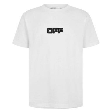Off White Mens Cotton Slim T-Shirt (White)