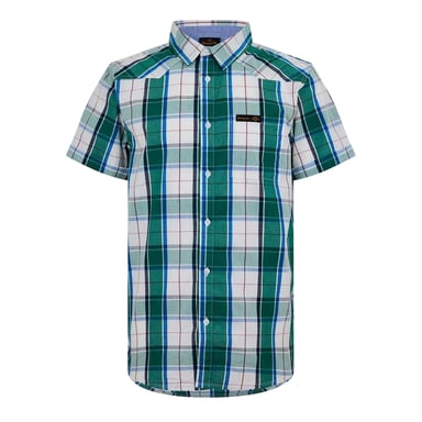 Bench Mens Checked Relaxed Fit Shirt (Green)