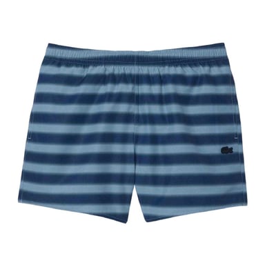Lacoste Mens Striped Swimming Trunks (Blue)