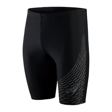 Speedo Mens Medley Logo Swim Shorts (Black/Grey)