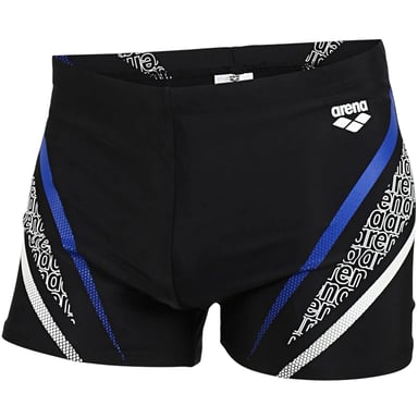 Arena Mens Lettering Print Regular Swim Shorts (Black)
