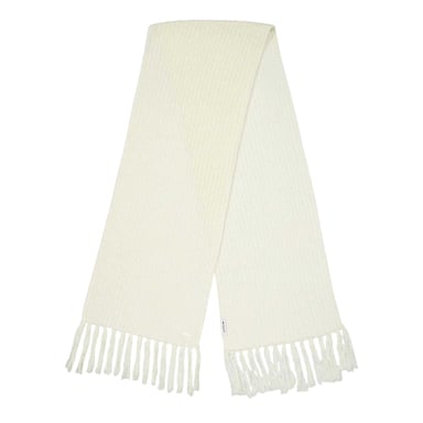 Lacoste Ribbed Scarf (White)