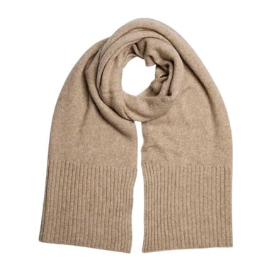 Pieces Rib Knit Midweight Scarf (Mink)