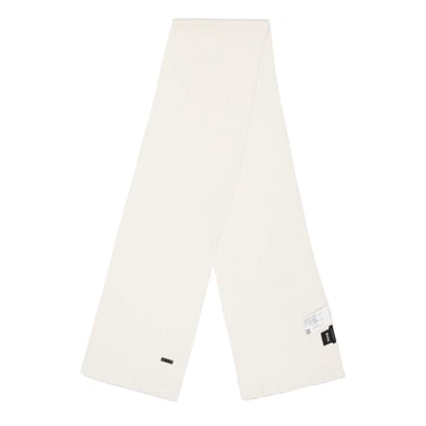Boss Albas Knitted Midweight Scarf (White)